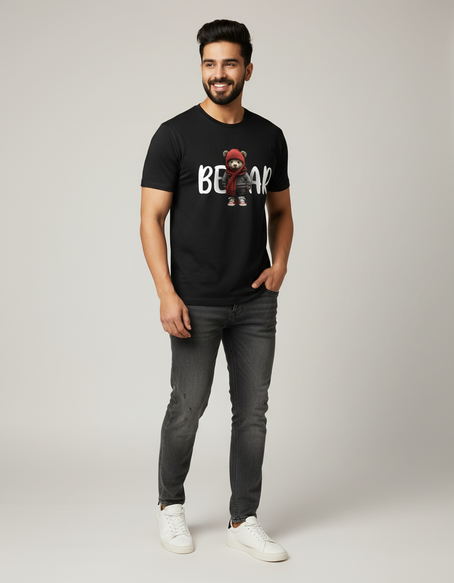 Man wearing BEAR Winter T-shirt