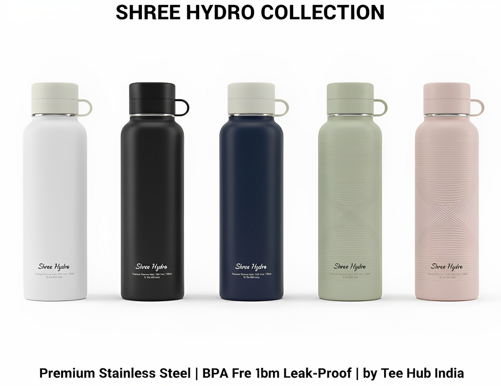 Shree Hydro Premium Stainless Steel Water Bottle - 750ml | BPA Free Insulated Bottle with Handle