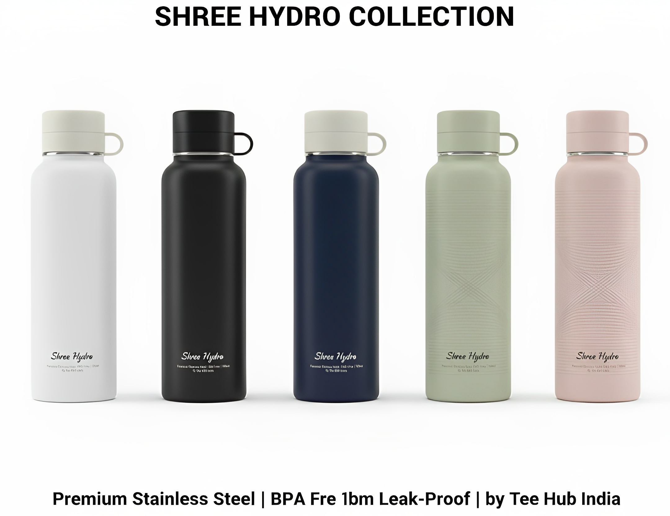 Shree Hydro Premium Stainless Steel Water Bottle - 750ml | BPA Free Insulated Bottle with Handle
